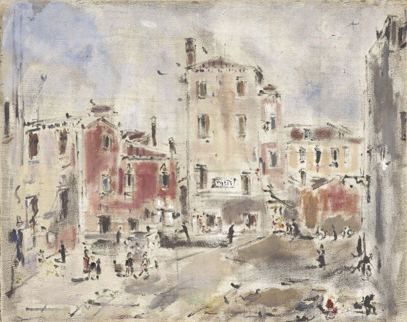 Filippo De Pisis - Campo Dell'angelo Raffaele a Venezia