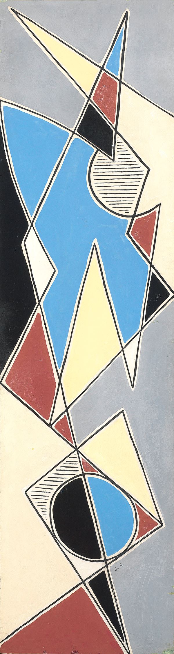 Gino Severini : Composizione astratta  (1959)  - Olio su tavola - Asta ARTE MODERNA - II - Casa d'aste Farsettiarte