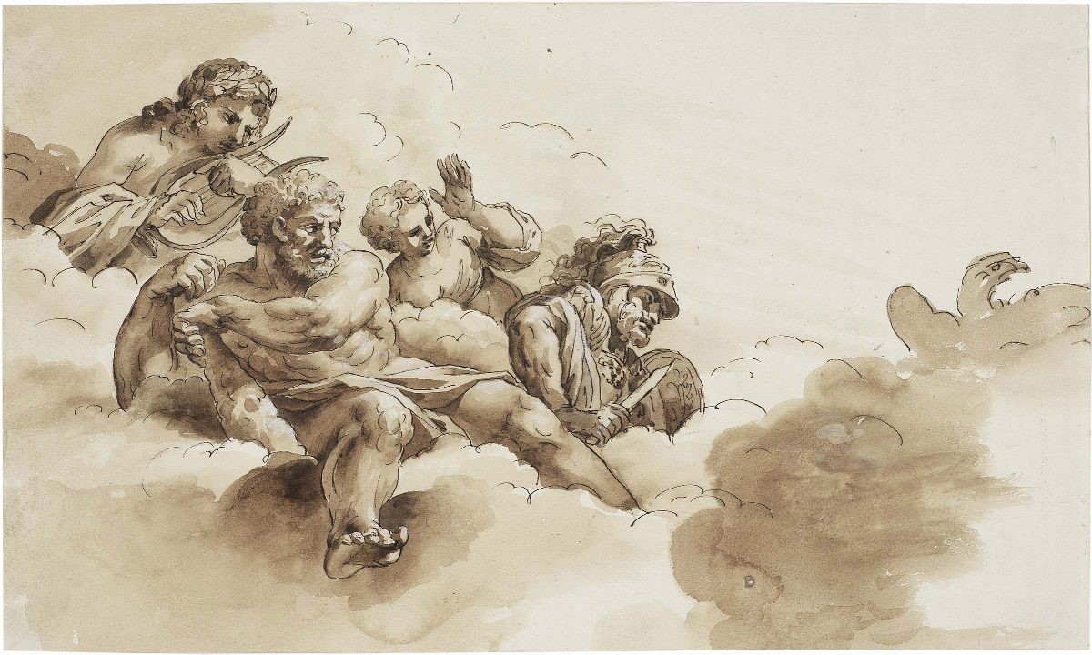 Lotto di Quattro Disegni su Carta
