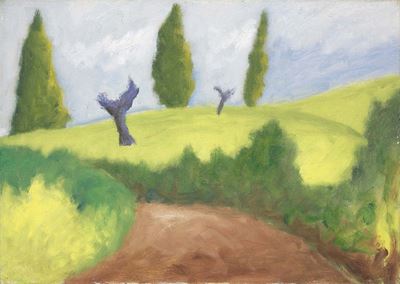 Paesaggio con Cipressi