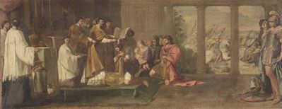 Papa Silvestro Battezza Costantino