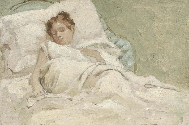 Amos Cassioli (attr. A) - Donna che Dorme