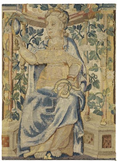 Frammento di Arazzo Raffigurante «allegoria della Vanità»