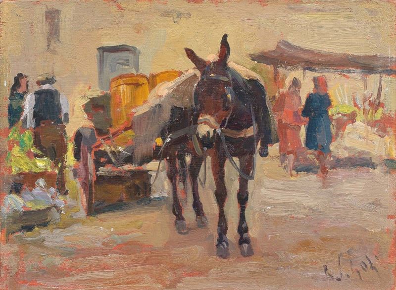 Gino Paolo Gori - Mercato a Firenze