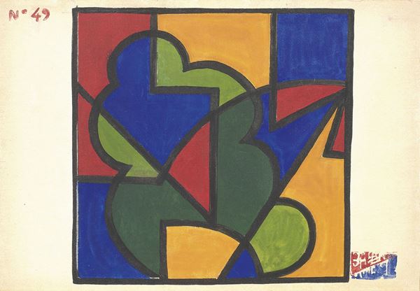 Giacomo Balla : Dramma di paesaggio  (1925-29)  - Tempera grassa su carta applicata su tela - Auction MODERN ART - II - Casa d'aste Farsettiarte