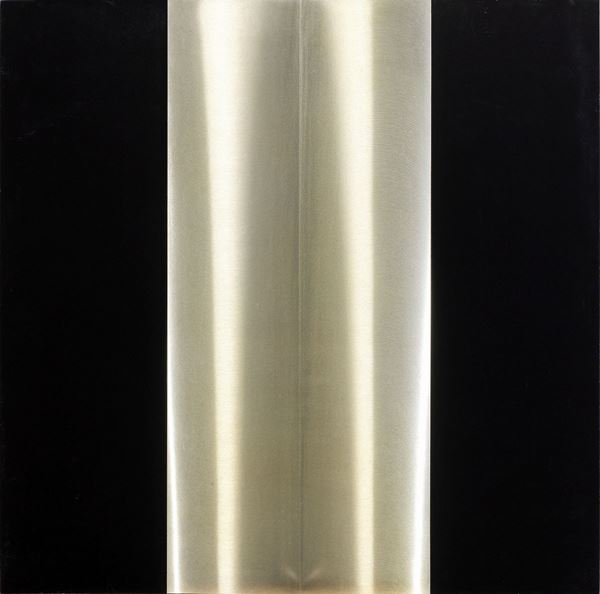 Getulio Alviani : Superficie a testura vibratile  (1962)  - Alluminio e laminato plastico su tavola - Auction Modern and Contemporary Art - I - Casa d'aste Farsettiarte