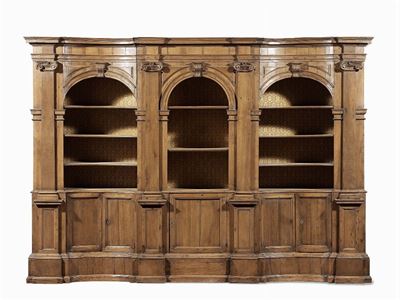 Libreria in Legno a Tre Vani