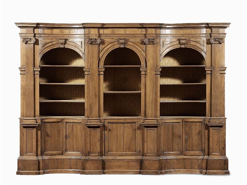 Libreria in Legno a Tre Vani