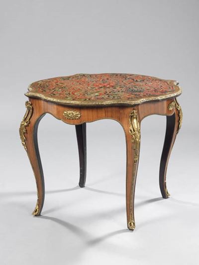 Tavolino Basso in Stile Boulle