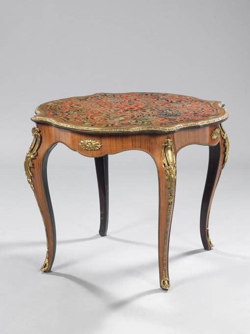 Tavolino Basso in Stile Boulle