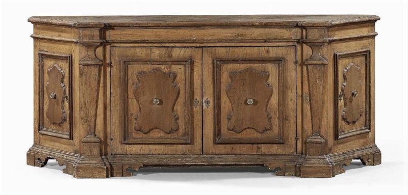 Credenza Scantonata in Legno di Noce