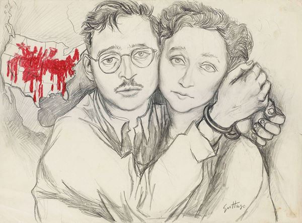 Renato Guttuso - Julius ed Ethel Rosenberg