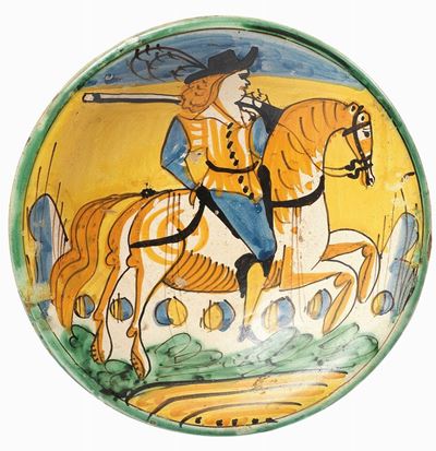 Piatto in Maiolica Policroma