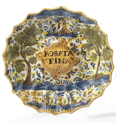 Alzata Umbonata in Maiolica Policroma