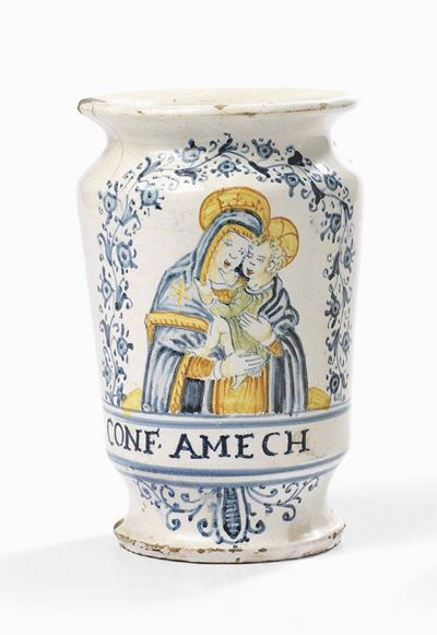 Albarello in Maiolica Policroma