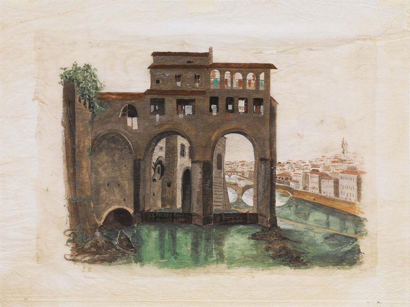 Fabio Borbottoni - Molina di San Niccolò (sullo Sfondo il Ponte alle Grazie)