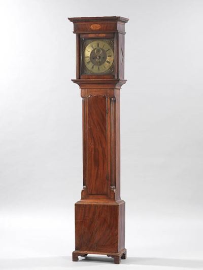 Orologio a Pendolo a Colonna in Legno di Mogano