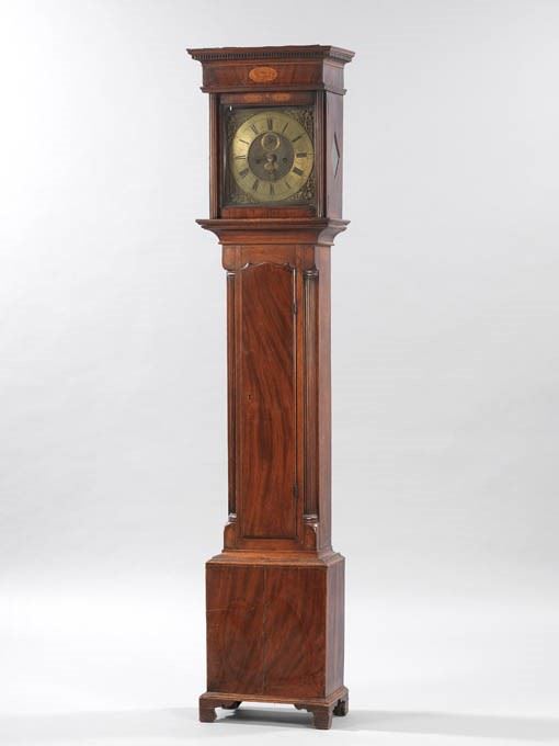 Orologio a Pendolo a Colonna in Legno di Mogano