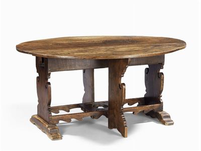 Tavolo a Bandelle in Legno di Noce