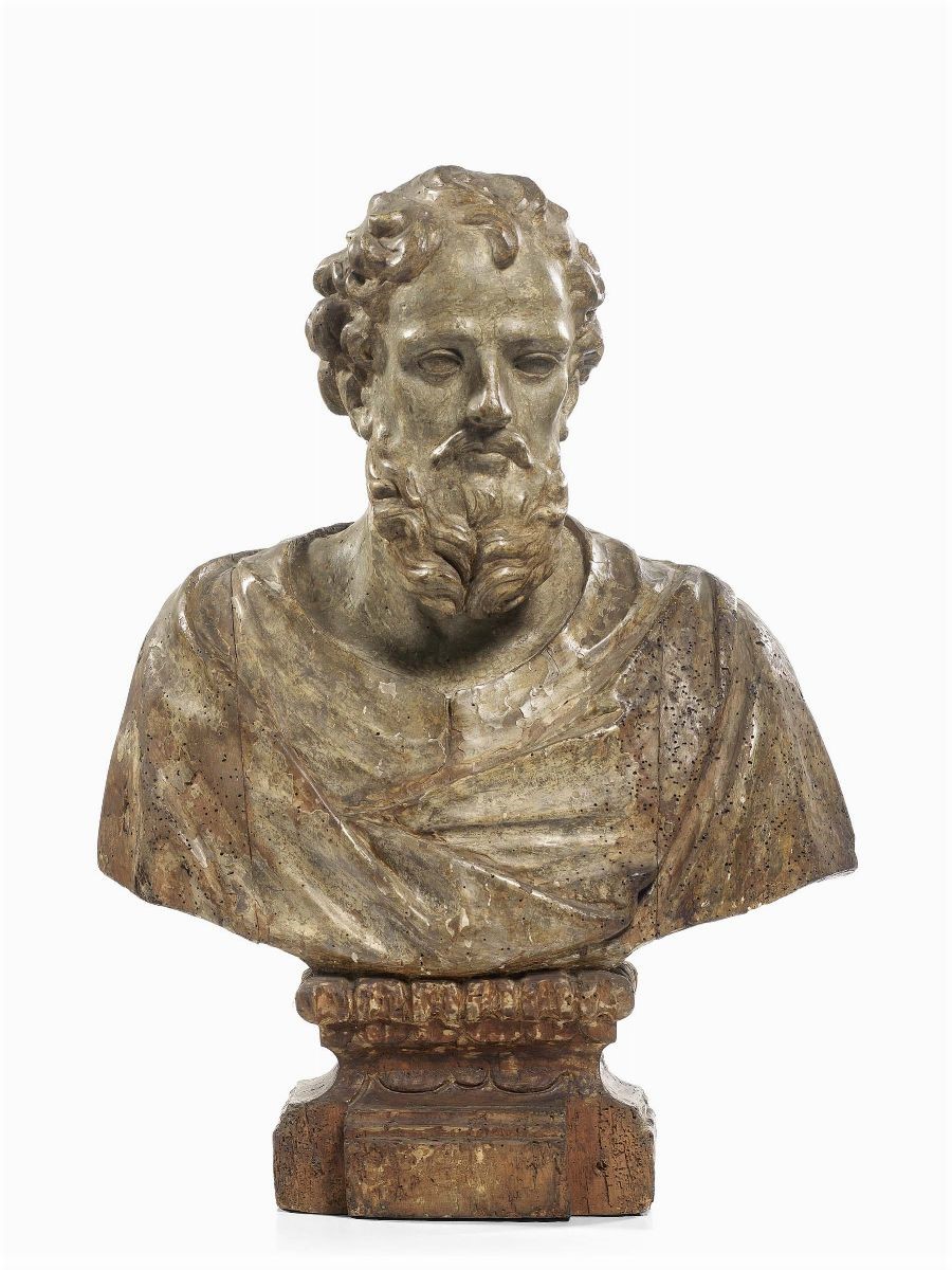 Scuola Toscana del XVII Secolo - Due Busti Raffiguranti «santi»