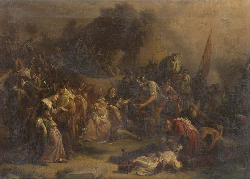 Ignoto Pittore Romantico del XIX Secolo - La Peste