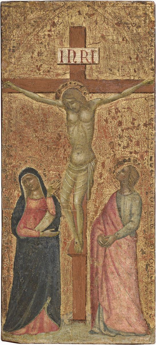 Scuola fiorentina del XIV secolo - Crocifissione con la Vergine e San Giovanni