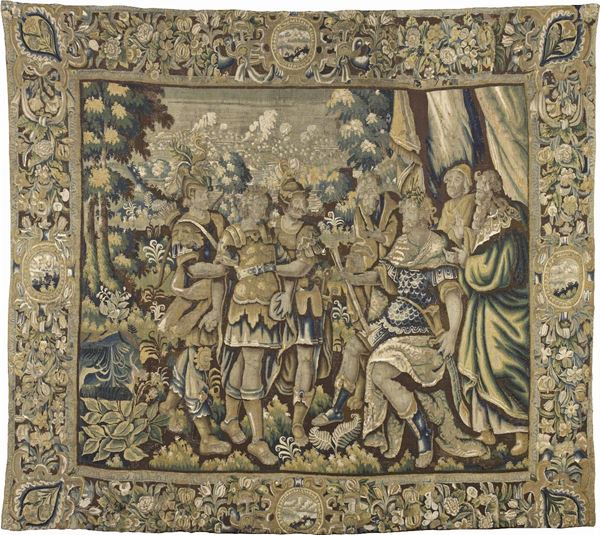 Manifattura fiamminga del XVII secolo : Scena biblica  - Arazzo - Asta Importanti Arredi e Dipinti Antichi - I - Casa d'aste Farsettiarte
