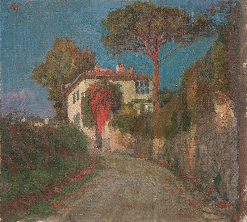 Ruggero Panerai - Paesaggio con Villa e Alberi