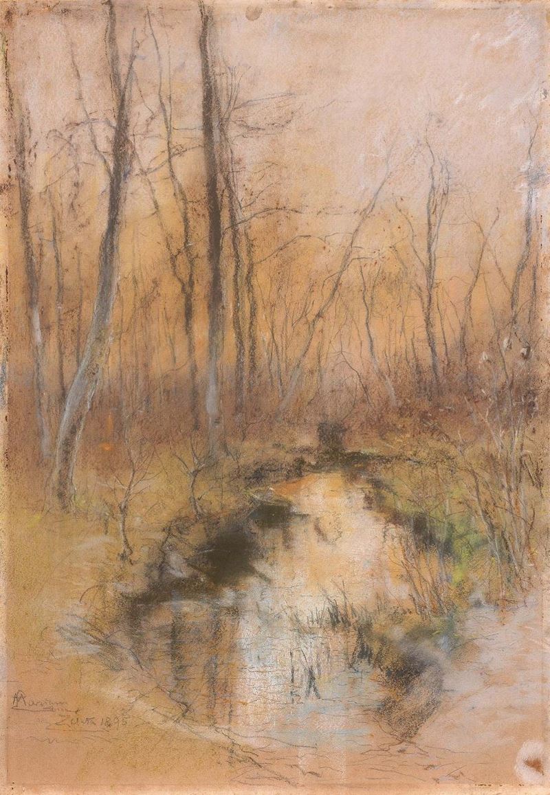 Pompeo Mariani - Paesaggio Lacustre alla Zelata