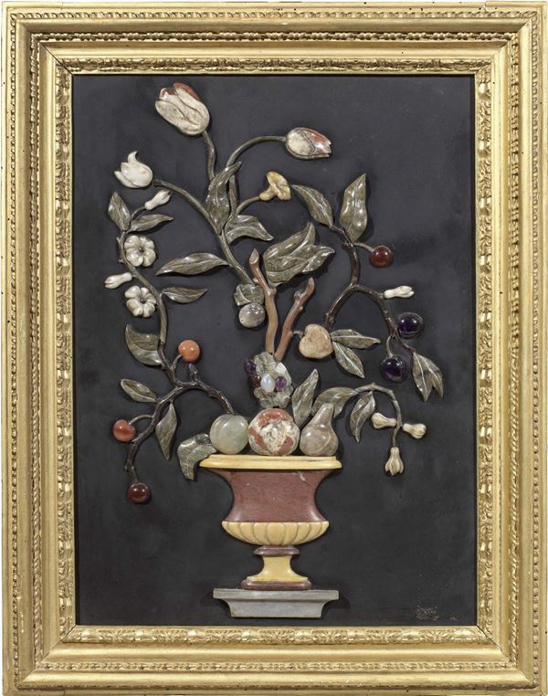 Placca in pietre dure  (fine XVII secolo.)  - Auction Importanti Arredi e Dipinti Antichi - I - Casa d'aste Farsettiarte