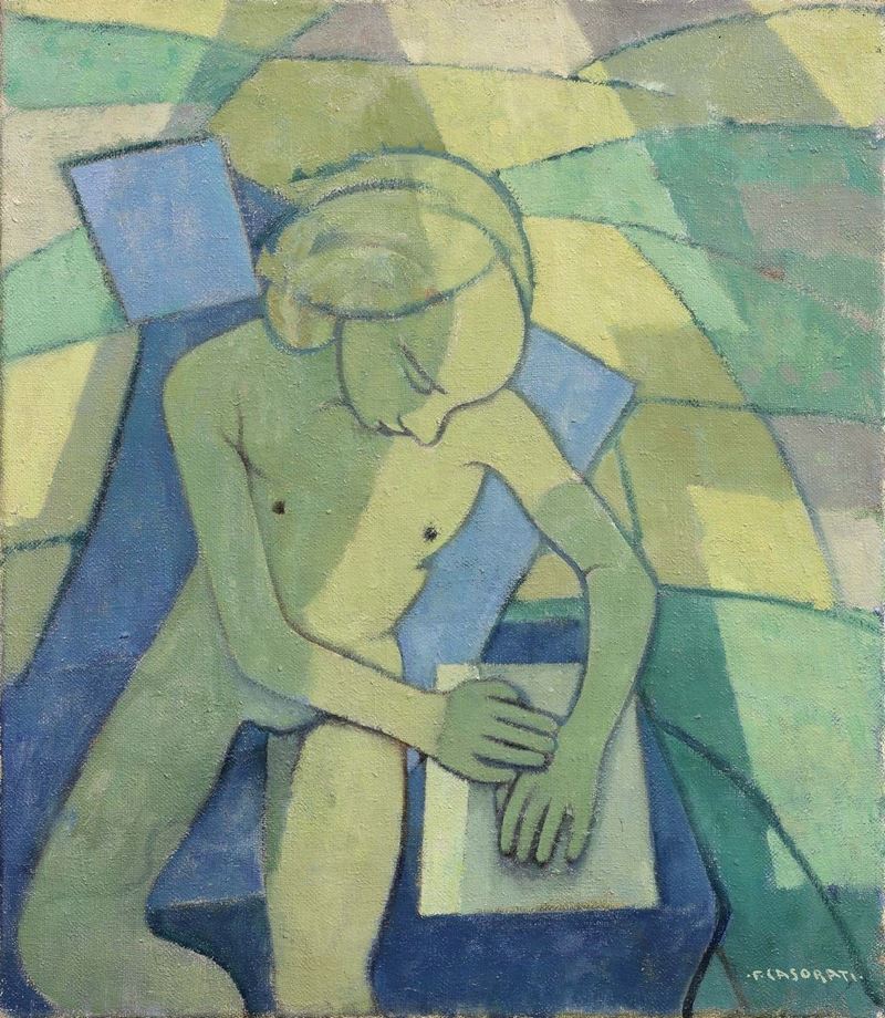 Felice Casorati - Nudo di Ragazza nei Campi