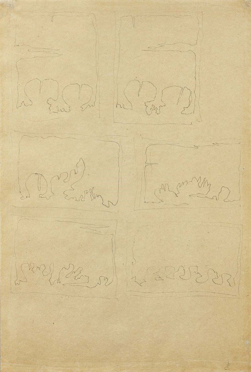 Lucio Fontana - Sei Studi per «concetto Spaziale, Teatrino»
