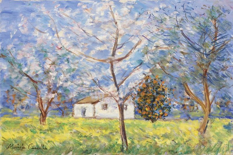 Michele Cascella - Paesaggio con Albero D'arancio