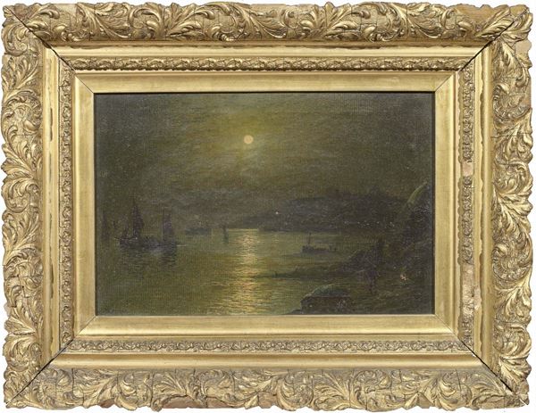 Ignoto del XIX secolo - Notturno sul mare