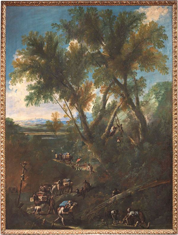 Alessandro Magnasco e Antonio Francesco Peruzzini - «Paesaggio con trasportatori di merci» e «Paesaggio con lavandaie e uomini a cavallo»