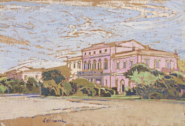 Raffaele De Rosa : Paesaggio  - Olio su tavola - Auction Dipinti e Sculture del XIX e XX secolo - II - Casa d'aste Farsettiarte