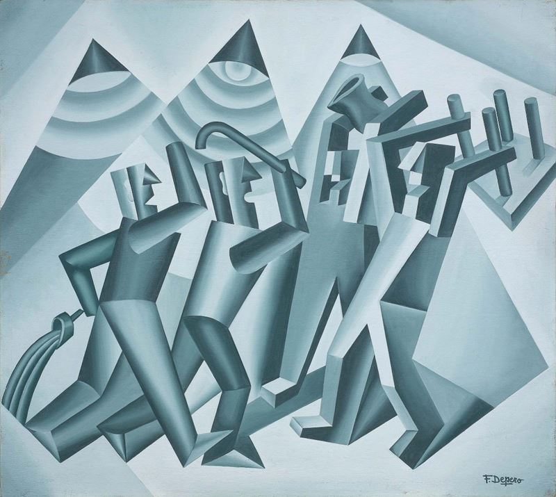 Fortunato Depero - Rissa Meccanica