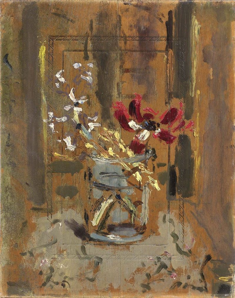 Filippo De Pisis - Fiori nel Bicchiere