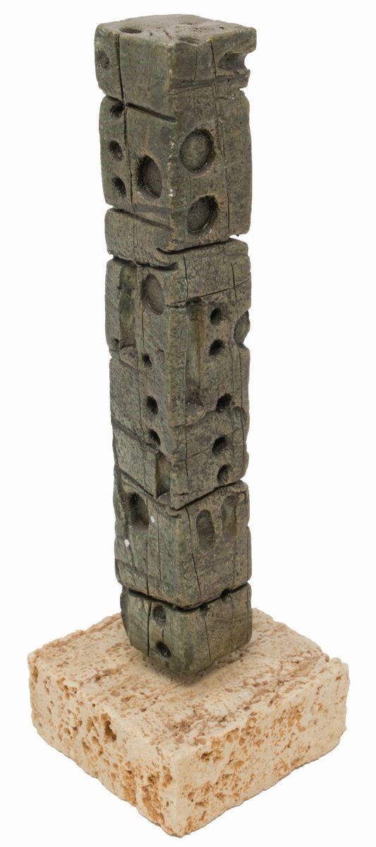 Adamo Modesto - Scultura in gres con base in pietra