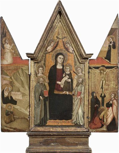 Trittico Composto da Madonna Col Bambino, Angeli e Santi, Angelo Annunciante, Natività, Vergine A...
