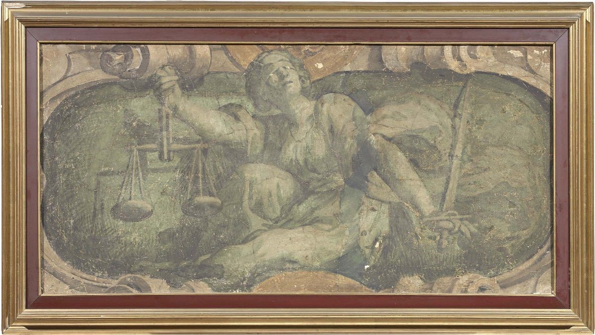 Scuola Emiliana del XVIII Secolo - «allegoria Dell'invidia» e «allegoria della Giustizia»