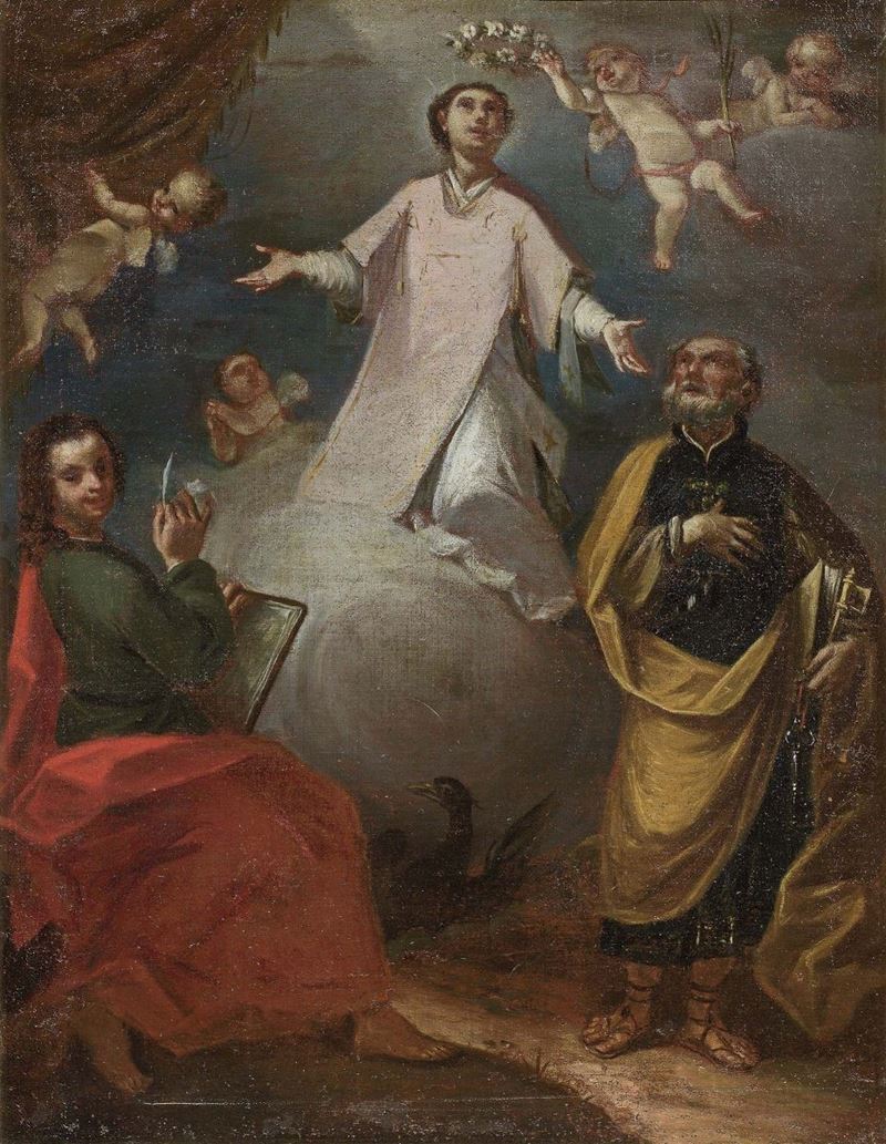 Scuola Emiliana del XVII Secolo - San Lorenzo, San Giovanni, San Pietro
