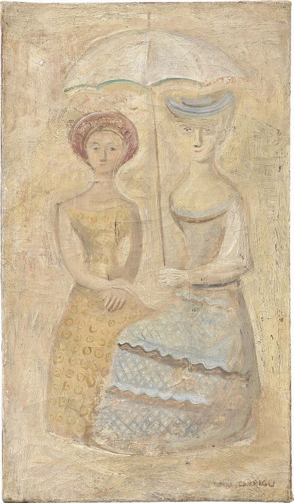 Massimo Campigli - Due donne con ombrellino
