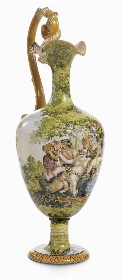 Brocca in Maiolica Policroma