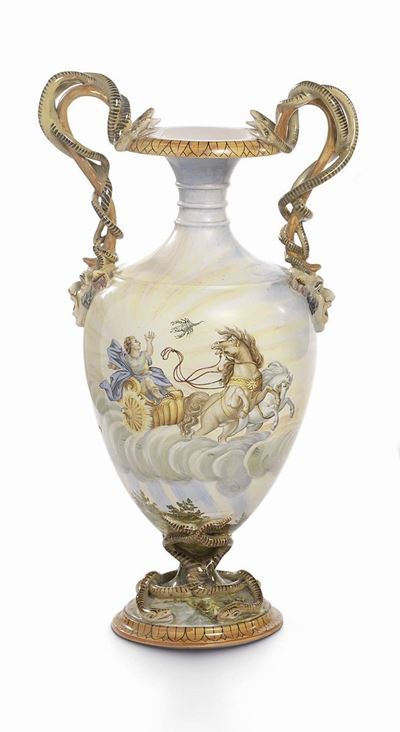 Anfora in Maiolica Policroma