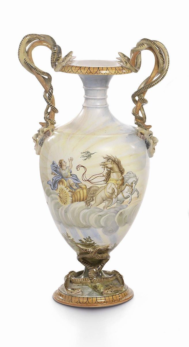 Anfora in Maiolica Policroma