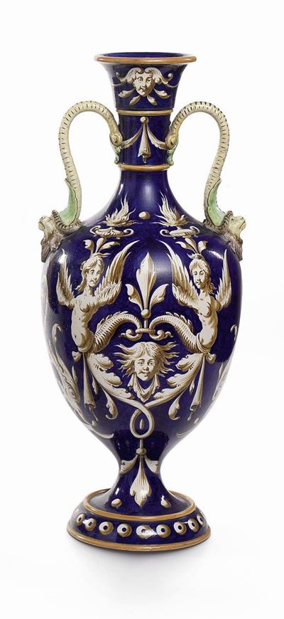 Anfora in Maiolica Policroma