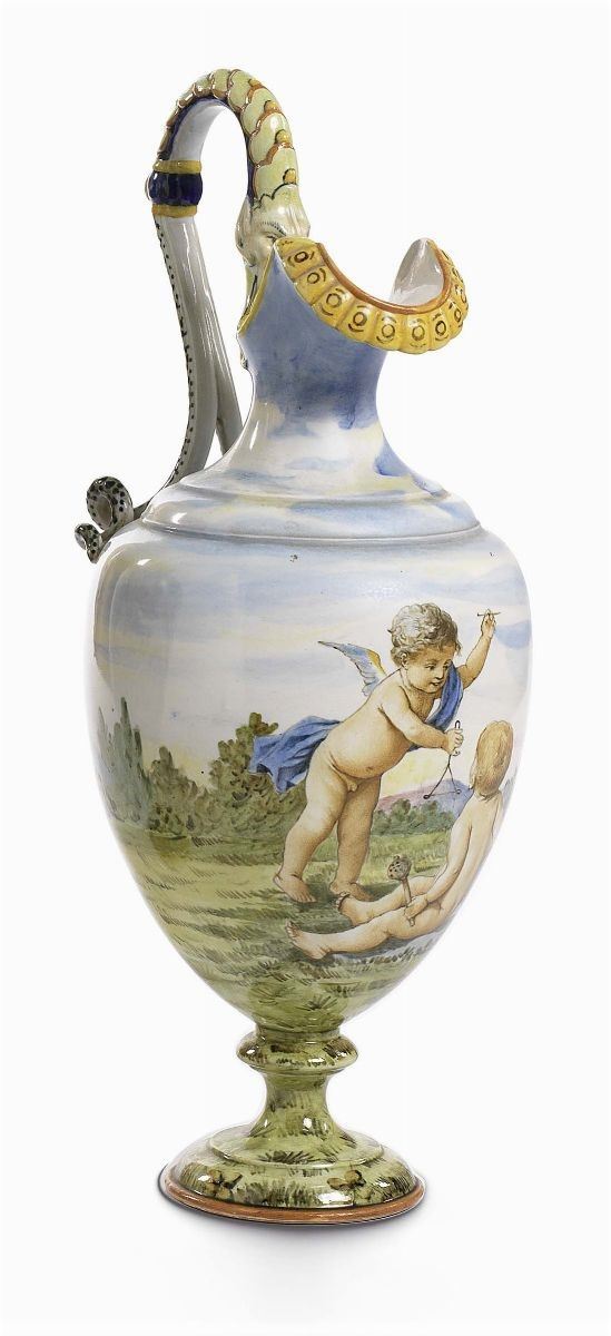 Brocca in Maiolica Policroma