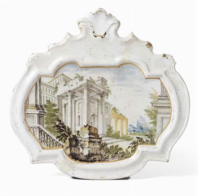 Formella in Maiolica Policroma