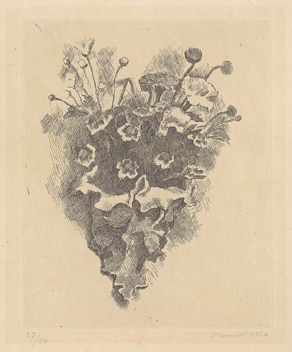 Giorgio Morandi - Cornetto con fiori di campo